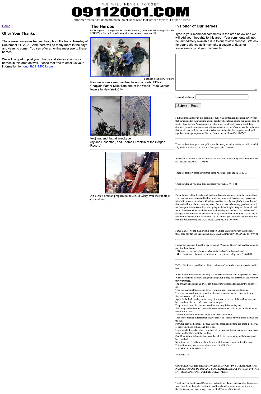 09112001.com - Archive of original Heroes page